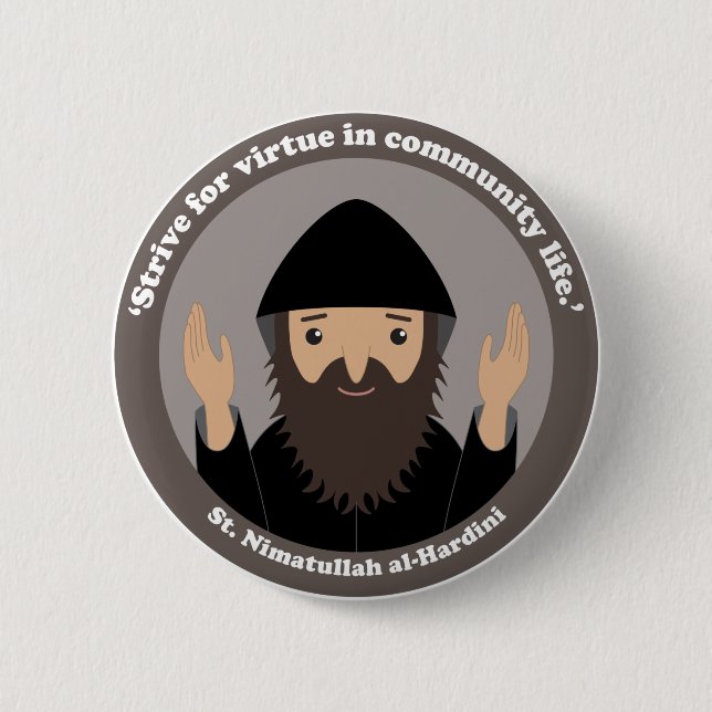St. Nimatullah al-Hardini 6 Cm Round Badge (Front)