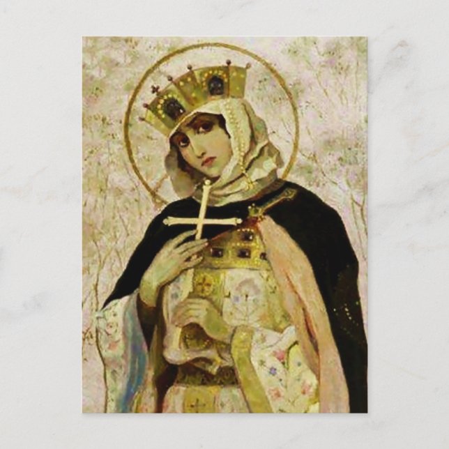 “St Olga” by Mikhail Nesterov Postcard (Front)