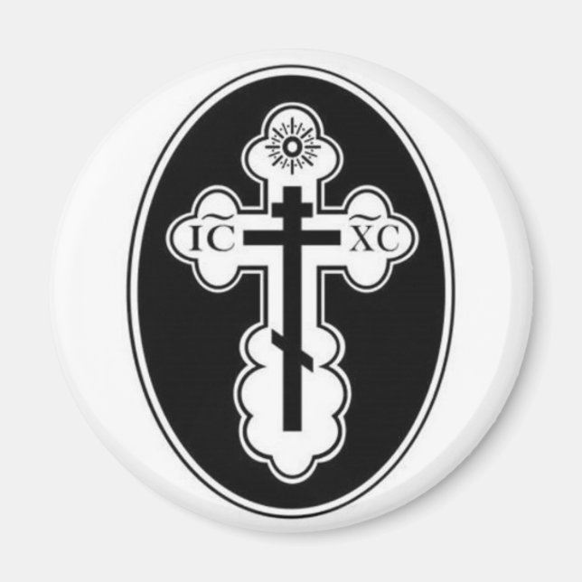 St Olga Orthodox Cross magnet (Front)