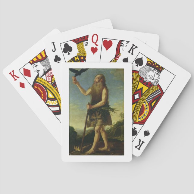 St. Onuphrius (oil on canvas) Playing Cards (Back)