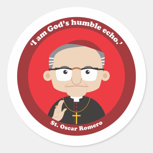 St. Oscar Romero Classic Round Sticker (Front)