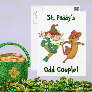 St. Paddy’s Odd Couple Postcard