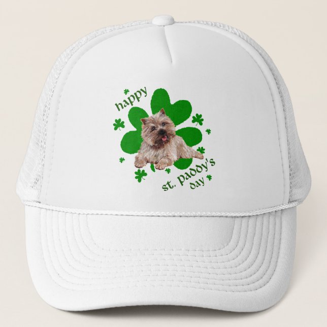 St Paddys Day Cairn Terrier Trucker Hat (Front)