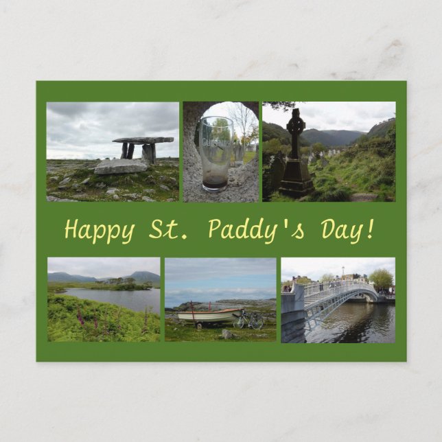 St. Paddy's Day Collage Postcard (Front)