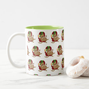 St. Paddy's Day Fat Cat Two-Tone Coffee Mug