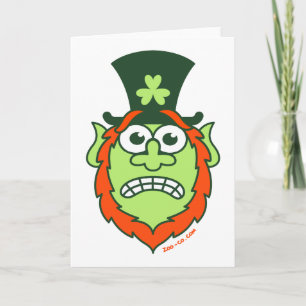 St Paddy's Day Stressed Leprechaun Card