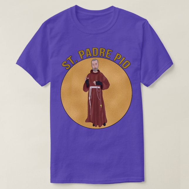 St Padre Pio 1 T-Shirt (Design Front)