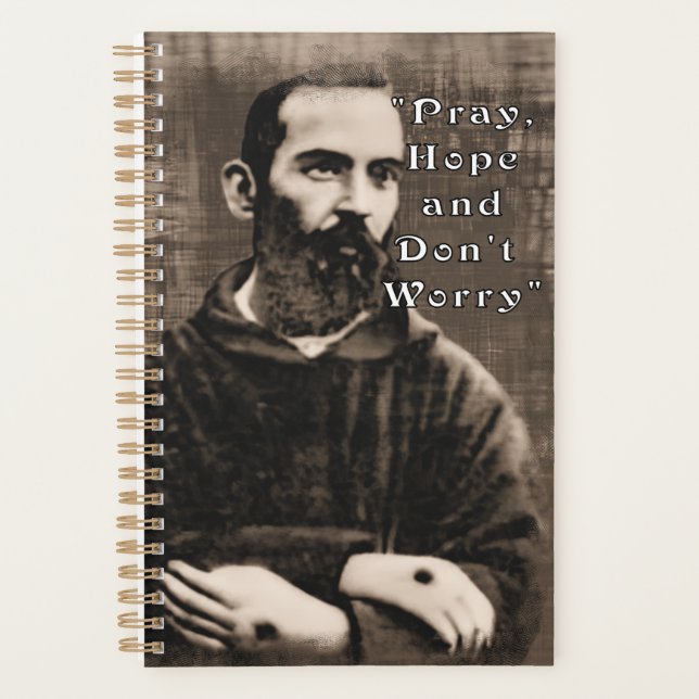 St Padre Pio Catholic Saint Planner (Front)