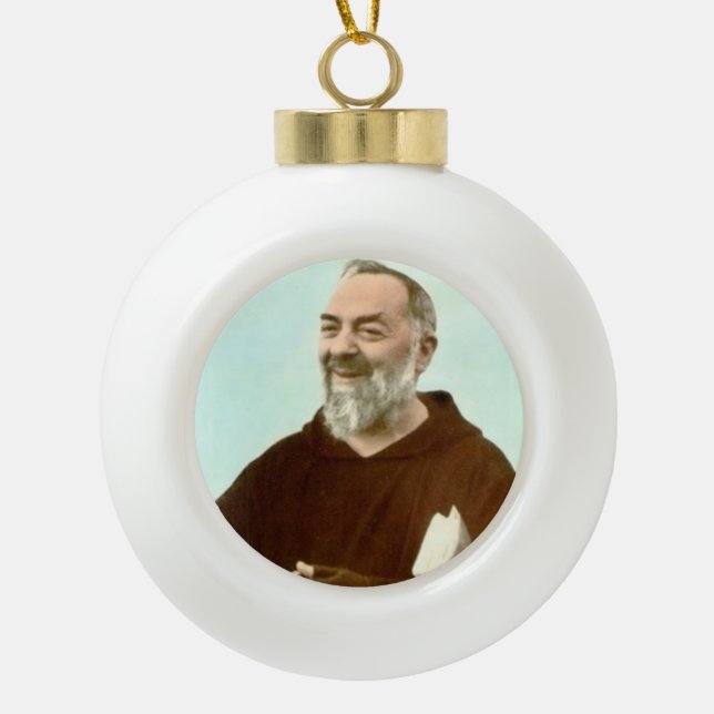 St.Padre Pio Christmas Ornament (Front)
