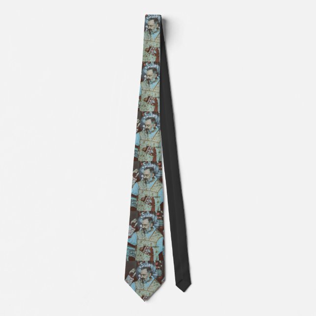 St. Padre Pio of Pietrelcina The Seraphic Priest Tie (Front)