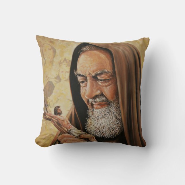 St. Padre Pio Pillow -WONDERFUL GIFT! (Front)