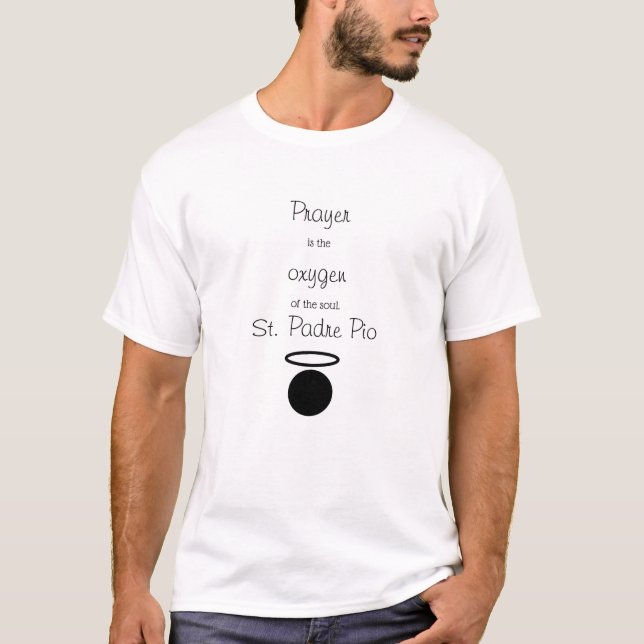 St. Padre Pio Quote Men's T-Shirt (Front)