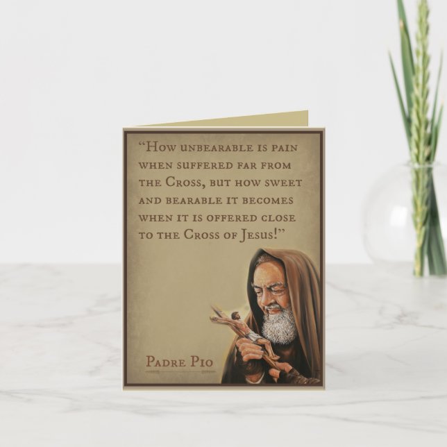St. Padre Pio with Quote Card (Front)