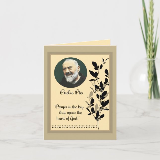 St. Padre Pio with Quote Card (Front)