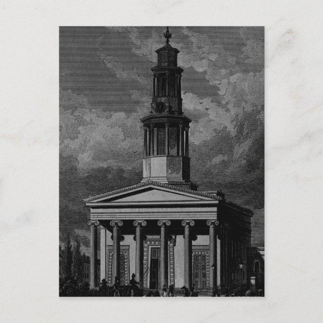 St. Pancrass Church, West Front Postcard (Front)