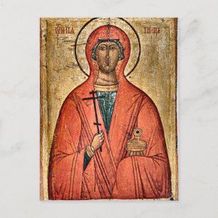 St. Paraskeva Orthodox Christian Icon  Postcard