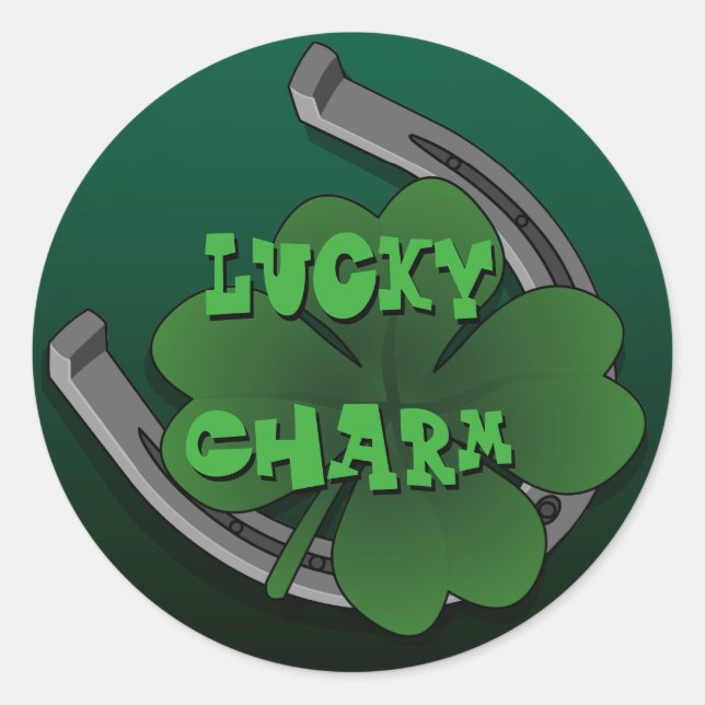 St. Partick's Stickers Custom Lucky Charm Sticker (Front)