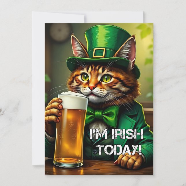 St. Pat Cat Holiday Card (Front)
