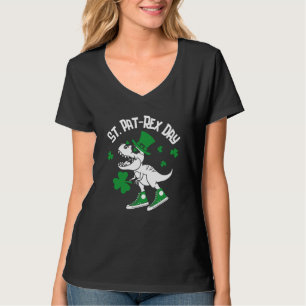 St Pat Rex Day Dinosaur Lucky Shamrock St Patrick' T-Shirt