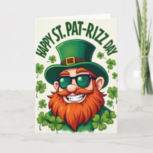 St Pat Rizz Day Fun Leprechaun Card