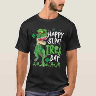 St Pat Trex T Rex St Patrick's Day Dinosaur T-Shirt