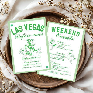 St patrcik lucky bachelorette las vegas party invitation