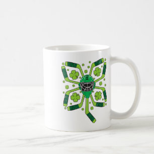 St Patrick#39;s Day Ice Hockey Shamrock Clover Boy Coffee Mug