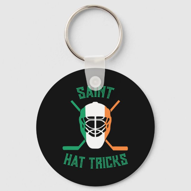 St Patrick#39;s Day Saint Hat Tricks Irish Flag Fu Key Ring (Front)