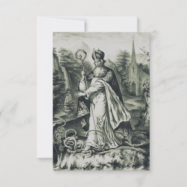 St. Patrick Apostle of Ireland Holy Card (Front)