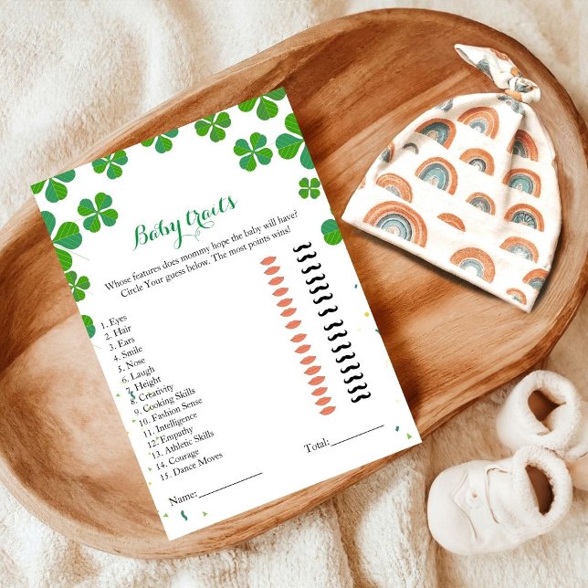 St patrick baby shower game baby traits (Creator Uploaded)