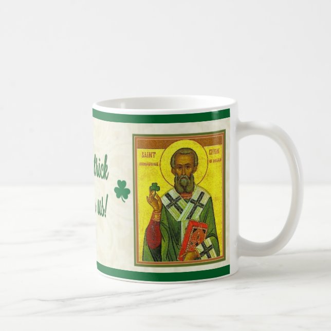 St. Patrick Bishop of Ireland Catholic Saint Coffee Mug (Right)