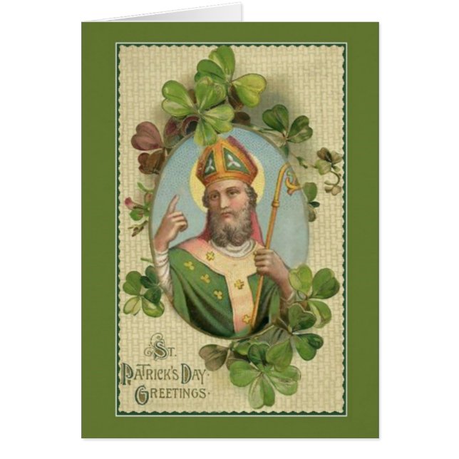 St. Patrick Bishop Shamrocks Prayer Irish (Front)