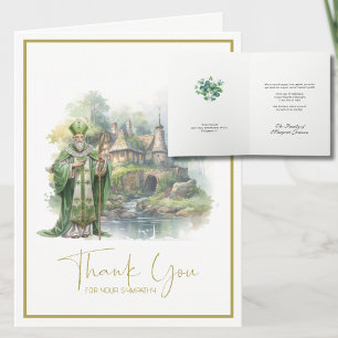 St. Patrick Catholic Irish Sympathy Funeral Thank You Card