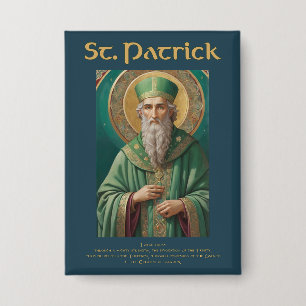 St Patrick Catholic Prayer Button