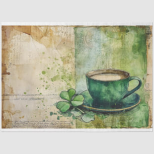 St. Patrick Coffee Gaelic Green Fusion Tissue Paper