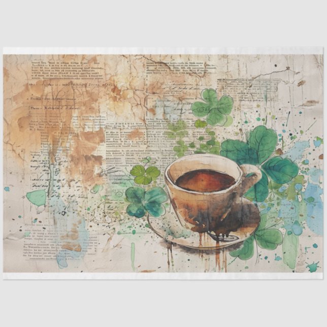 St. Patrick Coffee Irish Mist and Java Bliss Tissue Paper (Front)