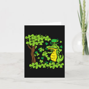 St Patrick Day Alligator Shamrock Saint Pattys Men Card