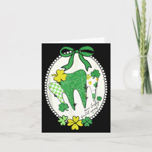 St patrick day dental squad shamrock lucky dental card