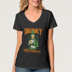St Patrick Day Funny Drunk Leprechaun Drinking Iri T-Shirt