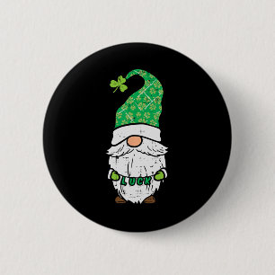 St Patrick Day Gnome Lucky Saint Paddys Pattys Men 6 Cm Round Badge