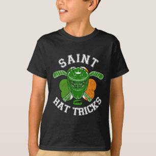 St Patrick Day Hockey Saint Hat Trick Boy Girl Tod T-Shirt