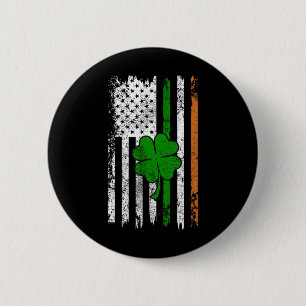 St Patrick Day Irish American Flag Retro Saint Pat 6 Cm Round Badge