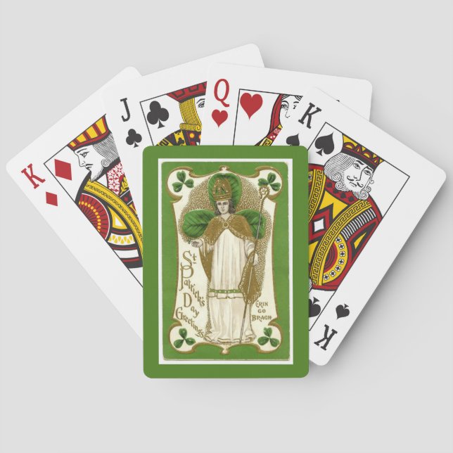 St. Patrick Day Irish Religious Catholic Playing Cards (Back)