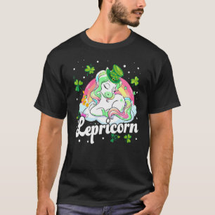 St Patrick Day Lepricorn Unicorn Leprechaun Kid To T-Shirt
