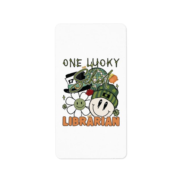 St. Patrick Day Lucky Librarian Label (Front)