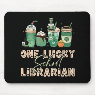 St. Patrick Day Lucky Librarian Mouse Pad