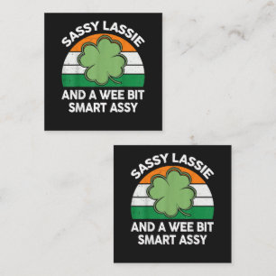 St Patrick Day Sassy Lassie Funny Shamrock Irish Card