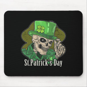 St. Patrick Day Skeleton Clover Fun Sarcastic  Mouse Pad