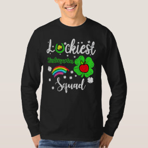 St Patrick Day Teacher Cute Luckiest Kindergarten T-Shirt