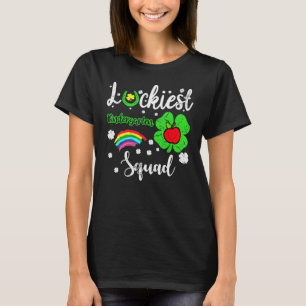 St Patrick Day Teacher Cute Luckiest Kindergarten T-Shirt
